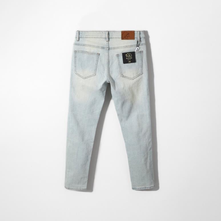 Quần Jean nam màu xanh wash SAQJ24 dáng ôm basic co giãn nhẹ mặc thoải mái |SATOSHI| -GJ*& ☑️