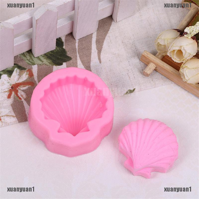 {XUANYUAN}Big Sea Shell Shape 3D Silicone Fondant Cake Mold Tools Bakeware