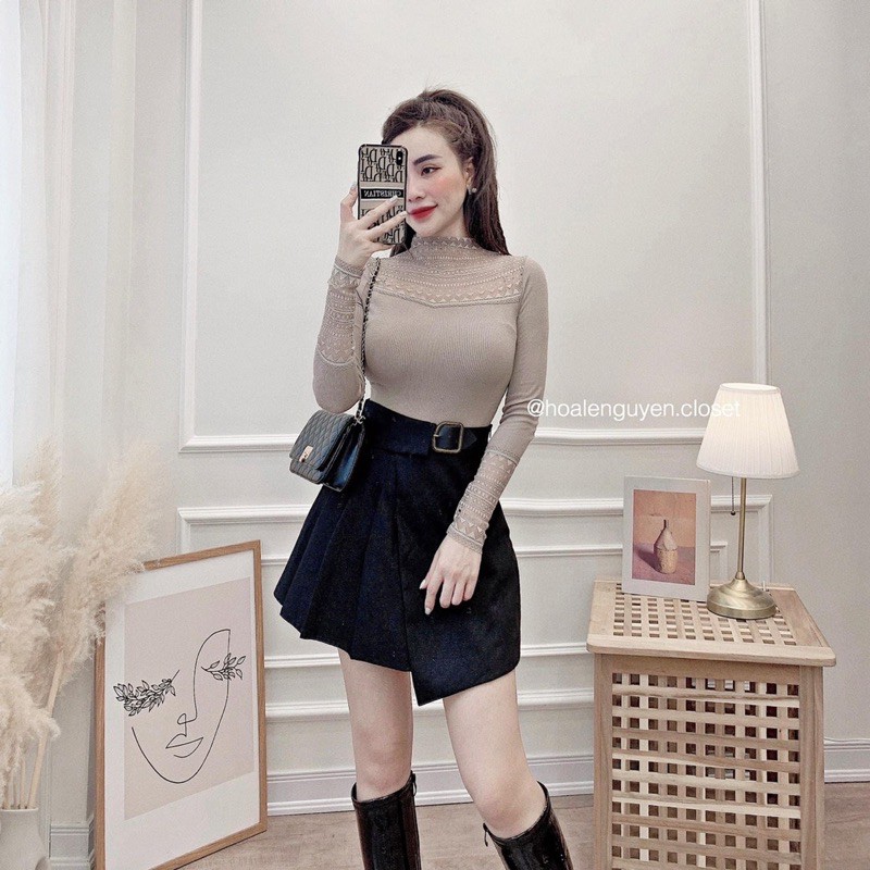 [Mã WARUN27 giảm 12k đơn 99k] BÁN SỈ ÁO LEN GIỮ NHIỆT PHA REN KÈM HỘP C | BigBuy360 - bigbuy360.vn