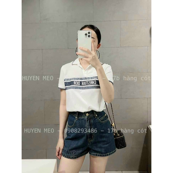 Áo len montoghi cổ bẻ chữ Dior sang sịn