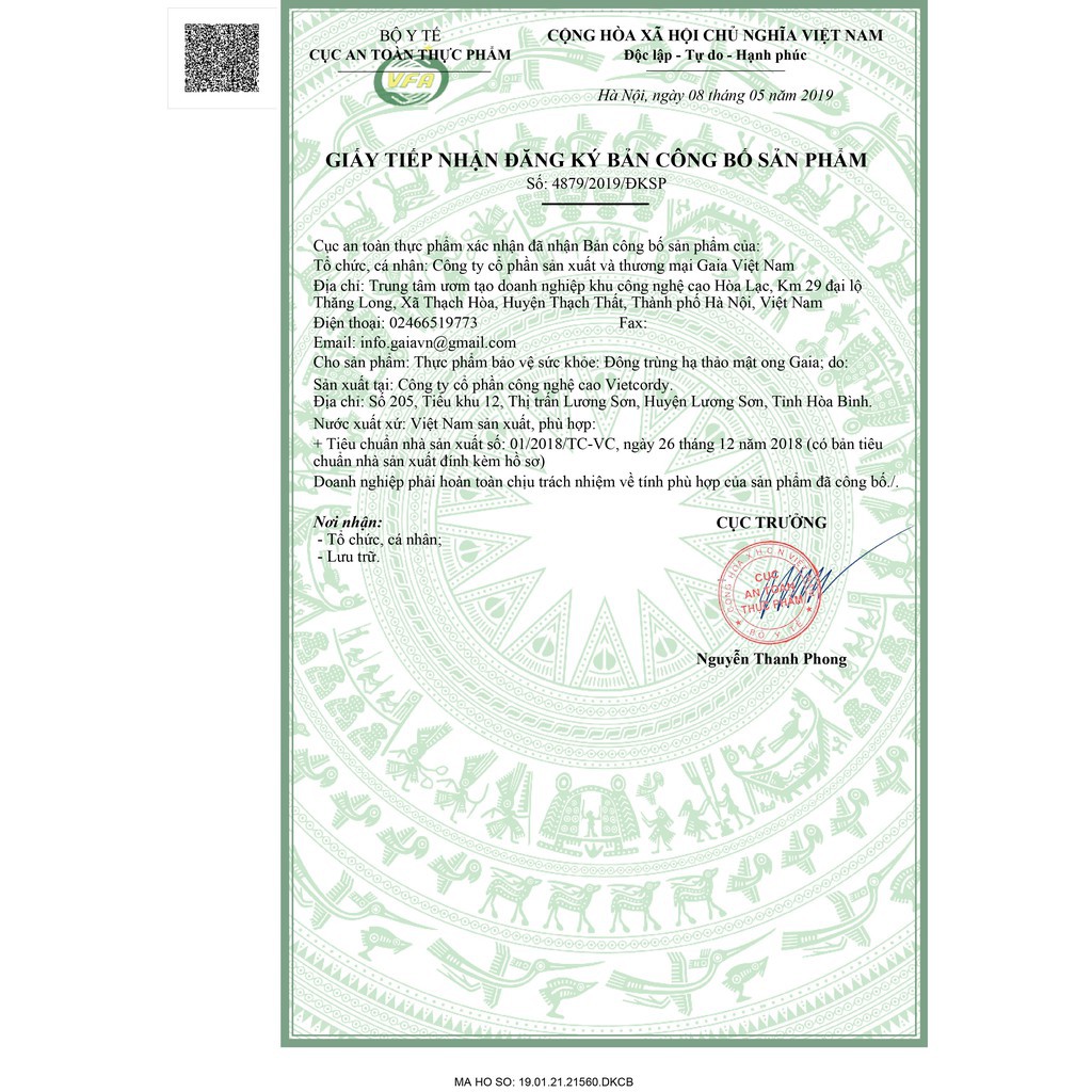 Đông trùng hạ thảo mật ong Gaia - Bổ thận tráng dương, bồi bổ cơ thể, bổ phế, giảm lão hóa. | Thế Giới Skin Care