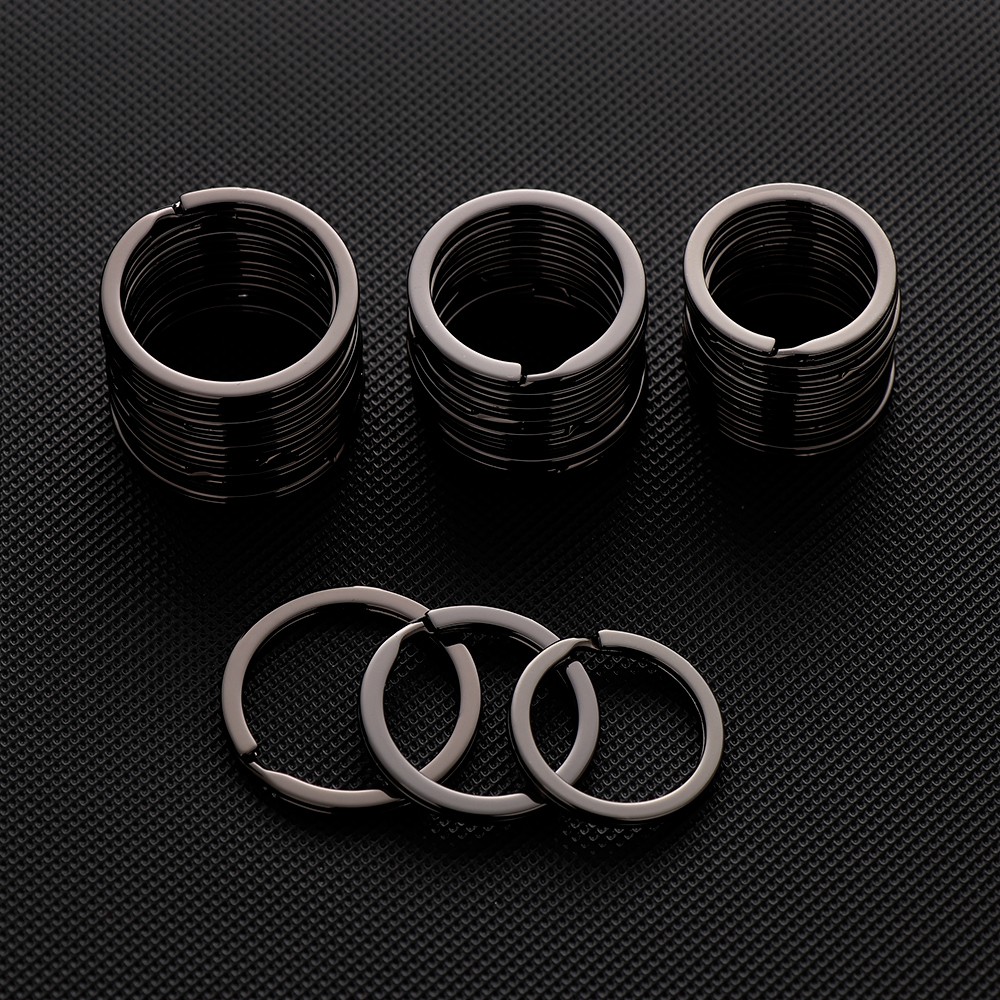 Set 10 Móc Khóa Tròn Bằng Thép Không Gỉ Nhiều Màu Sắc 25mm 28mm 30mm