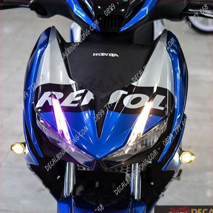 Tem Trùm Winner X Xanh Bạc Đen Phong Cách Repsol - Decal Candy Cao Cấp