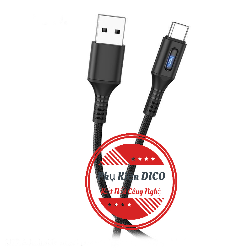 Cáp Sạc Nhanh Hoco U79 Tự Ngắt Các Loại Dành Cho iPhone/Type C,Micro USB,Tự Ngắt Khi Pin Đầy-PHỤ KIỆN DICO BH 12 THÁNG