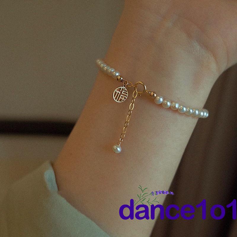 Vòng đeo tay chuỗi hạt ngọc trai nhân tạo sang trọng thời trang dành cho nữ