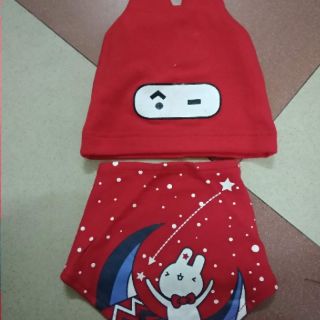 Set mũ kèm yếm tai thỏ