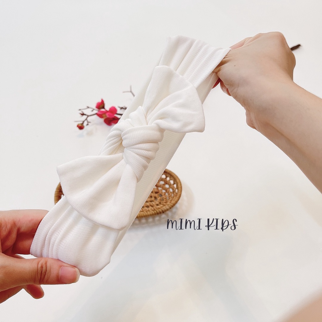 Băng đô turban Cotton nơ đáng yêu cho bé gái Mimi Kids BD27