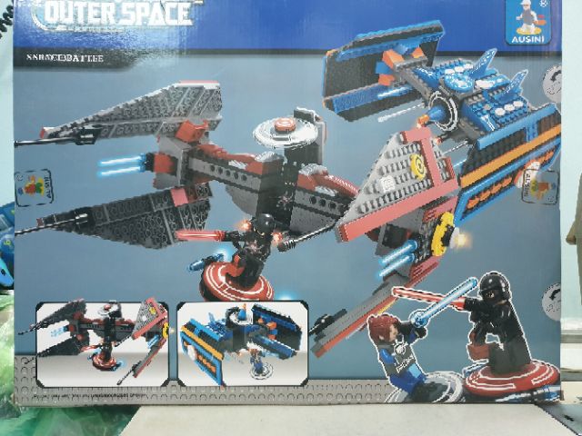 Lego ausini 25664 outer space lắp ráp cuộc chiến không gian liên minh công lý tàu vũ trụ máy bay không gian chiến đấu