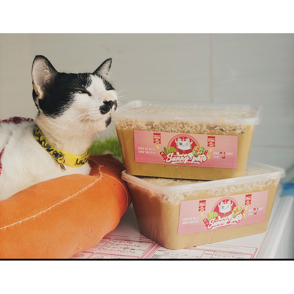 Pate tươi dinh dưỡng cho chó mèo cưng - đa dạng vị ngập tràn topping - Sunny pate petfood