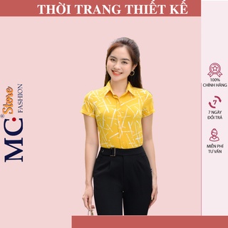 Sơ mi nữ basic A638 MC (trắng, vàng, đỏ, tím than)