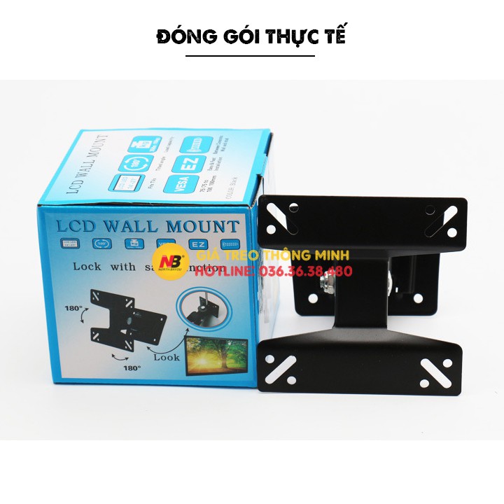 [Trục Thép ]Giá Treo Màn Hình Máy Tính F01 17 - 32 Inch / Xoay 180 Độ ( Gắn Tường )