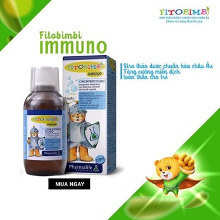 Bộ sản phẩm Fitobimbi Immuno giúp tăng cường sức đề kháng cho bé