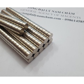 Nam châm đất hiếm 10x5mm, loại nam châm trắng D10 dày 5mm lực hút siêu mạnh