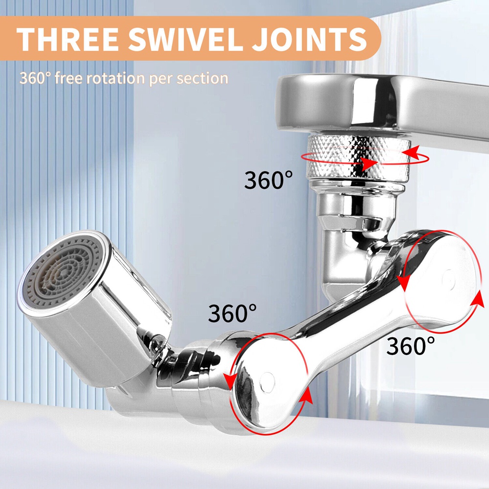1080° Đầu Lọc Nối Dài Vòi Nước Bồn Rửa Chén / Nhà Tắm Tiện Dụng