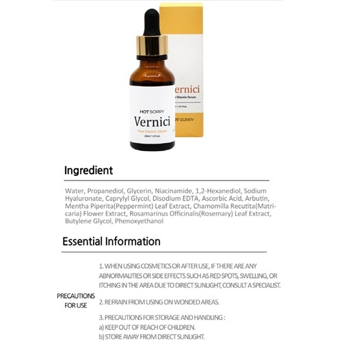CLEARANCE  Vernici Hyaluronic / Niacinamide / Peptide / Clearing / Vitamin Serum 30ml