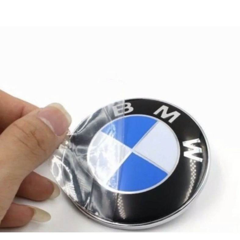 Logo biểu tượng trước và sau xe ô tô BMW đường kính 82mm và 74mm, chất liệu nhựa ABS cao cấp