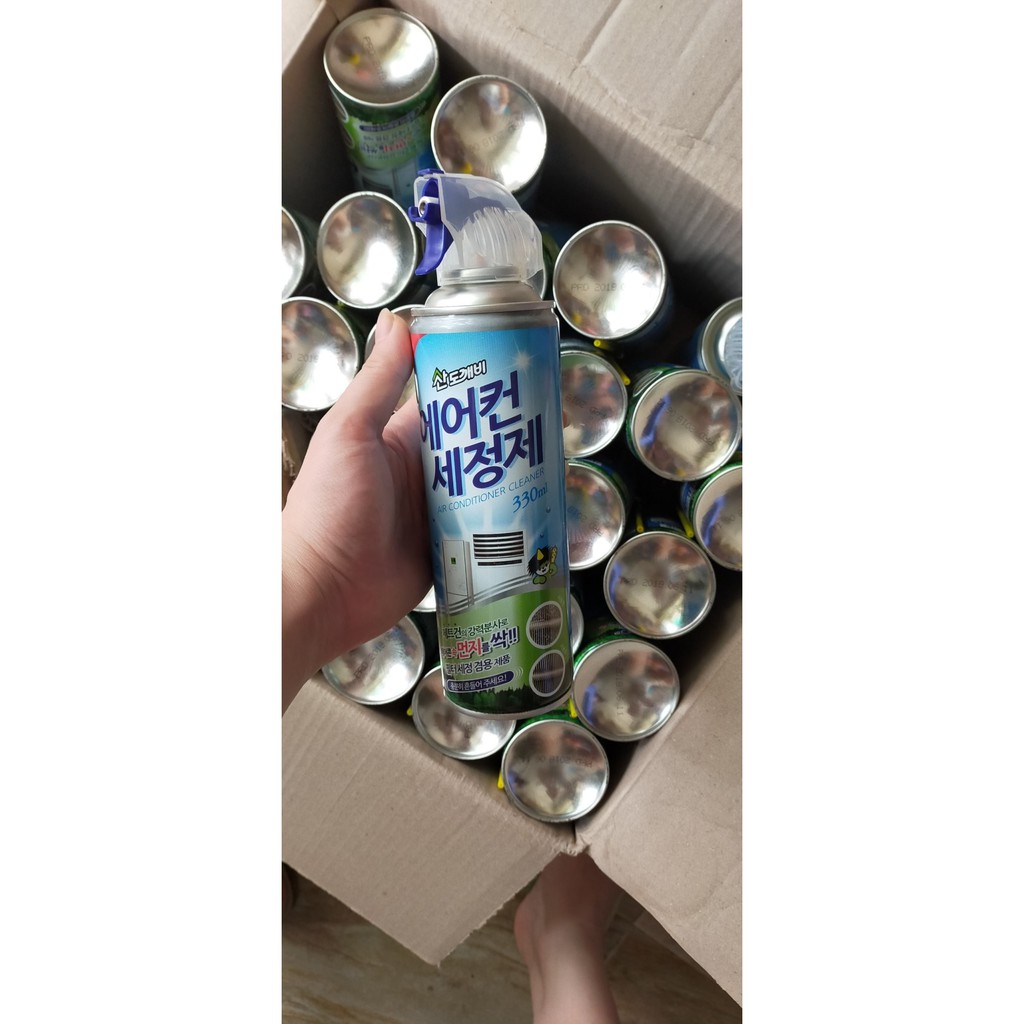 Chai xịt vệ sinh ,tẩy rửa điều hòa máy lạnh Sandokkaebi Hàn Quốc 330ml