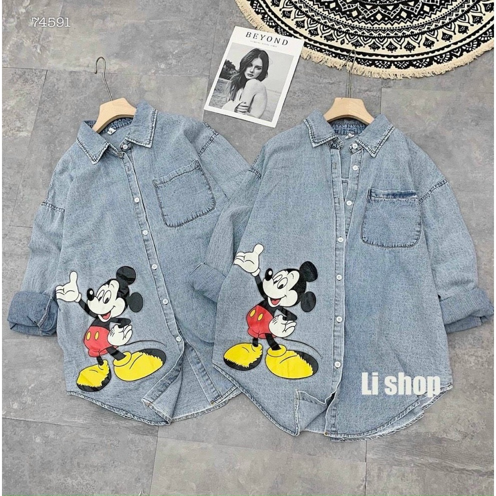 ÁO SƠ MI JEANS FORM RỘNG
