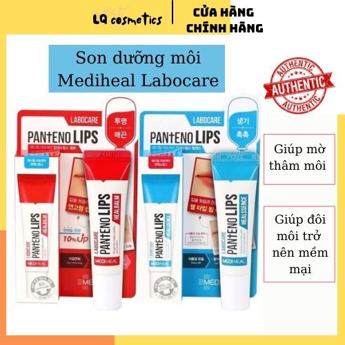 Son Dưỡng Môi Mediheal Labocare Panteno Lips có màu + không màu dành cho môi thâm