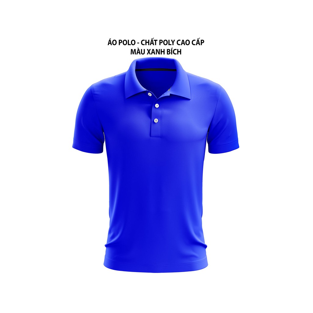 ÁO THUN CÁ SẤU CỔ TRỤ MÀU XANH BÍCH AT-BT16