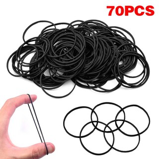 70 black rubber bands
