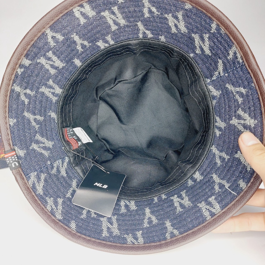 Nón vành tròn , Mũ bụket NY viền da logo nổi màu quát loang nhiều màu cực đẹp