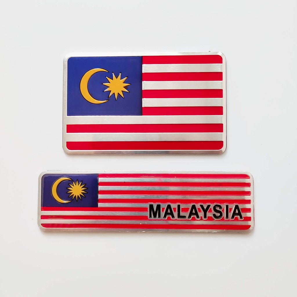 Tem Logo Cờ Malaysia Bằng Nhôm Nhiều Kích Thước