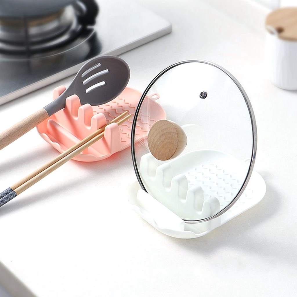 Epoch Giá Đỡ Nắp Nồi Muỗng Đũa Bằng Nhựa Nhiều Màu Có Thể Gấp Gọn Tiện Dụng