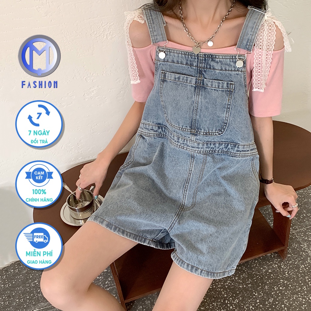 Yếm quần nữ short ngắn ống rộng ulzzang trẻ trung năng động M Fashion YN07
