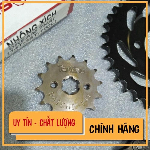 [ Bán chạy  ] Bộ nhông xích, nhông sên đĩa Dream Thái chính hiệu Daichi thông số (14T-36T–108L) công nghệ đột dập, sơn t