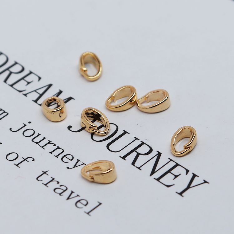 Bộ 10 Khóa Đồng 14K Màu Vàng Kim Dùng Làm Trang Sức diy