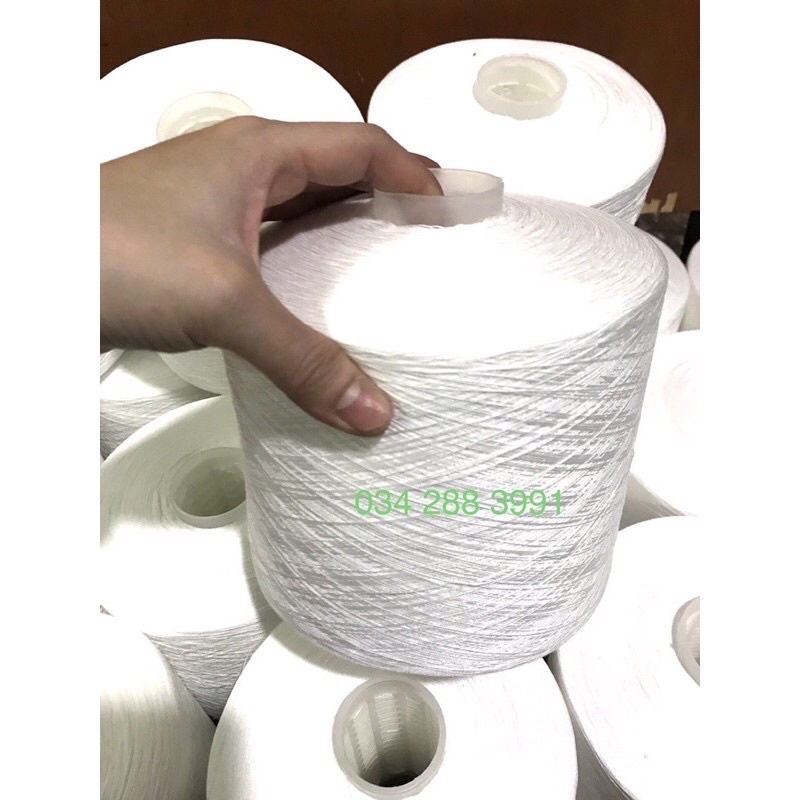 Chỉ may công nghiệp 40/2 - màu trắng kem ( môc- chỉ may quần áo) 1.05kg/quả