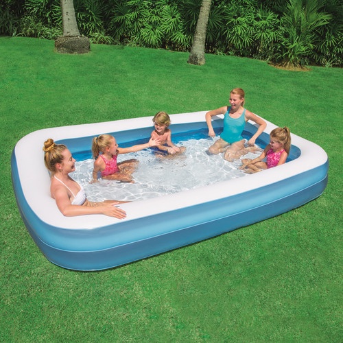 Bể phao mini 54150, 3.05m x 1.83m x 46cm, hồ phao Bestway, hồ tắm, bể khung kim loại, phao bơi, kính bơi, bóng nhựa