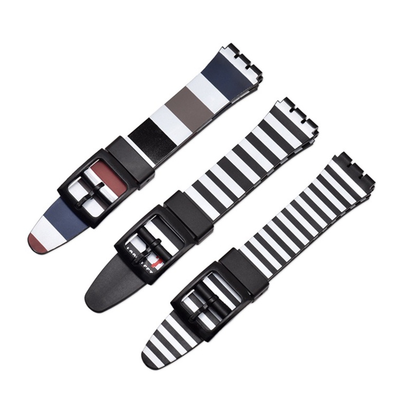 Dây Đeo Đồng Hồ SWATCH 16mm 17mm 19mm Bằng PVC Cao Su Mềm Chống Thấm Nước