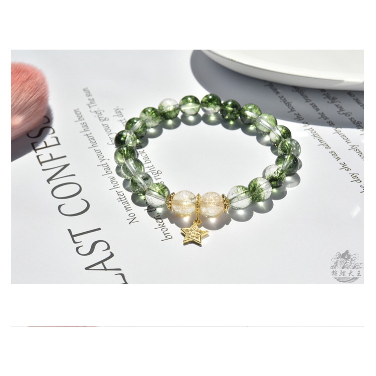 [Hàng Mới Về] Vòng Tay Đính Pha Lê Ngôi Sao Ma Xanh Thời Trang Mùa Hè Cho Nữ