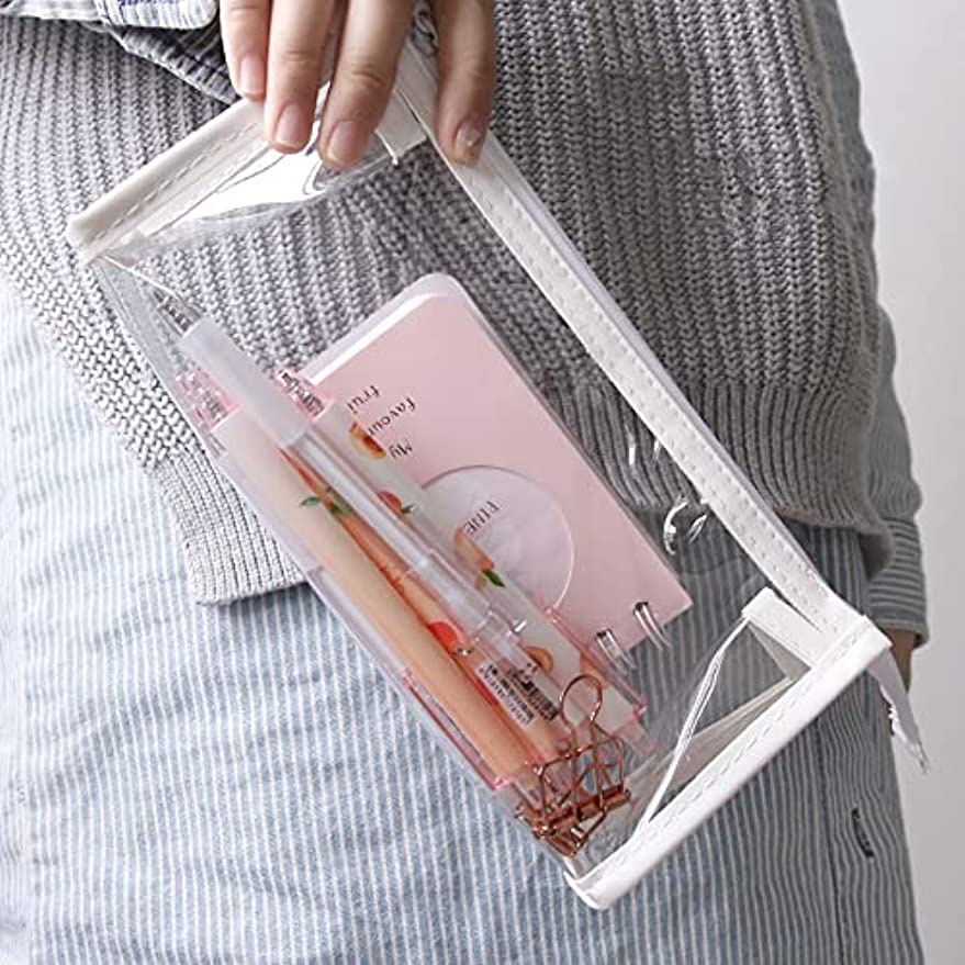Túi Đựng Bút Bằng PVC Trong Suốt Chống Nước Sức Chứa Lớn Có Khóa Kéo Cho Học Sinh YK JP5VN