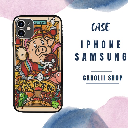Ốp Chống Bẩn Ảnh Trừu Tượng Con Heo Sữa Phú Ông Lợn Hot Nhất Hiện Nay cho IPHONE SAMSUNG MYS20220100