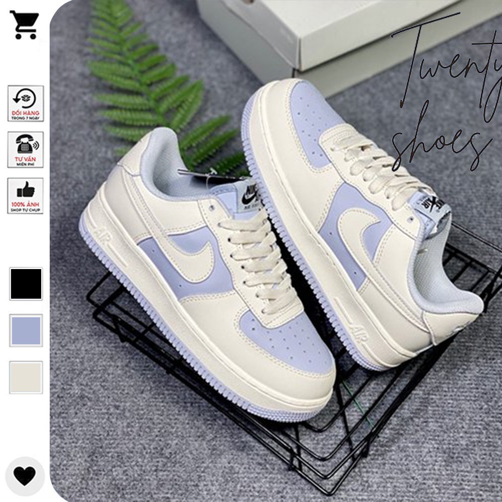 Giày_Nike Air Force 1, Giày AF1 Nam Nữ Thể Thao Trắng Xanh Thời Trang Hàng Đẹp Full Box Tặng Kèm Phụ Kiện