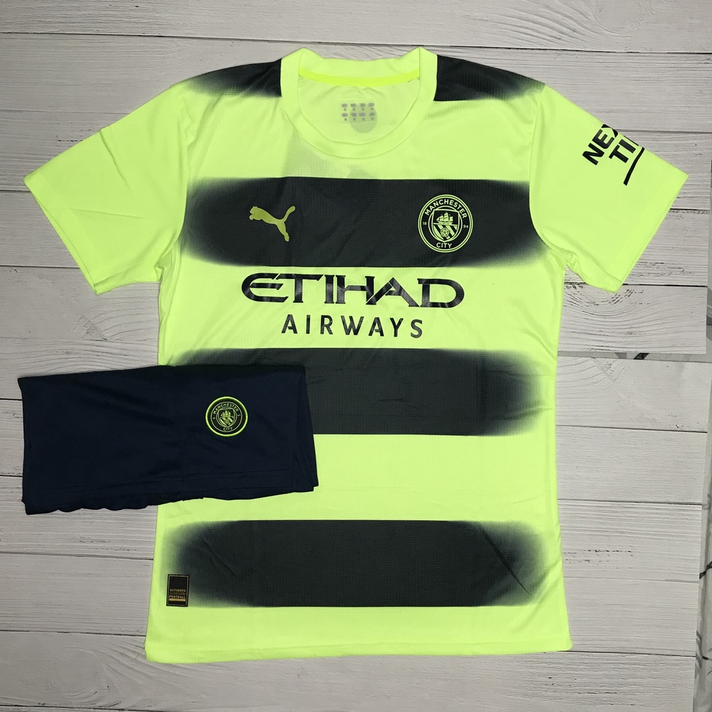 Áo Bóng Đá CLB Manchester City - Vải Gai Thái- chất POLYESTE cao cấp
