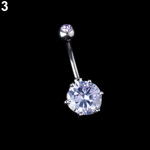 Khuyên rốn đính đá màu thời trang cho nữ