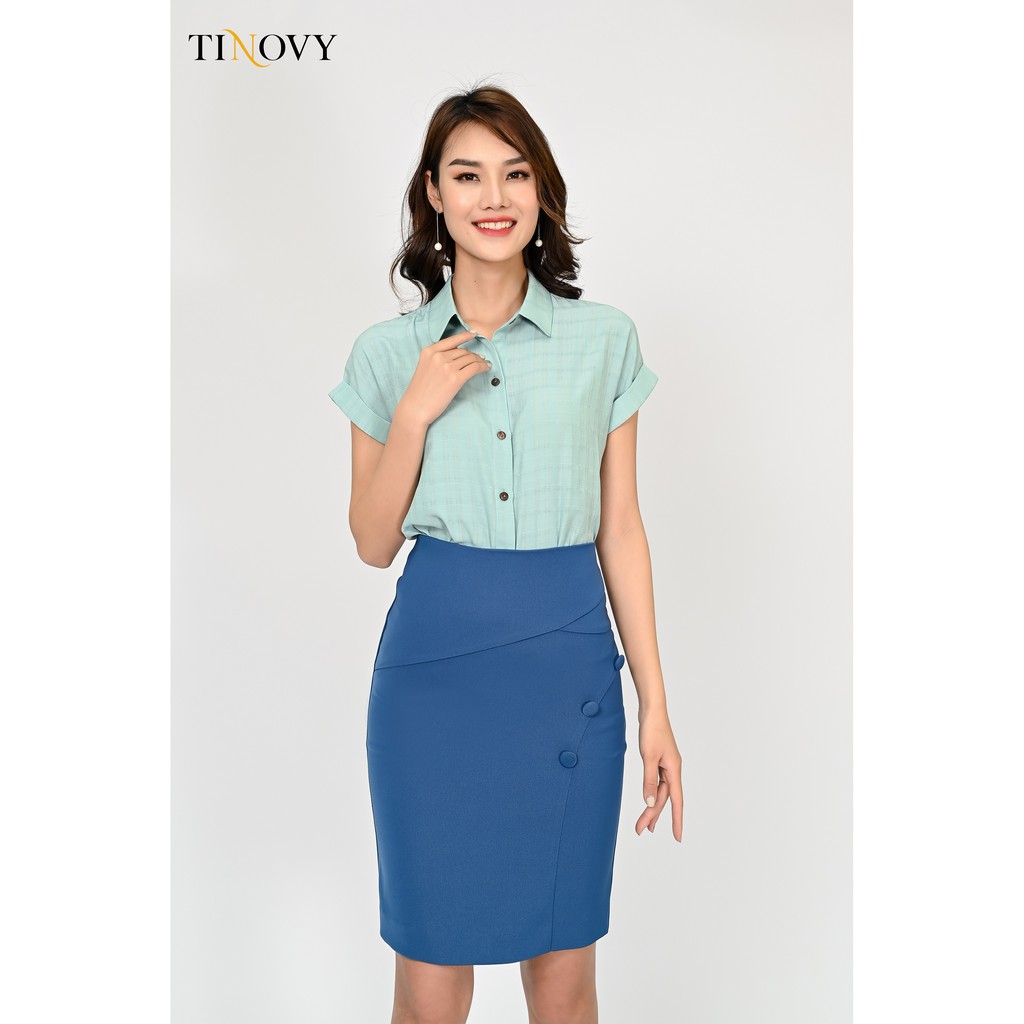Áo Sơ Mi Nữ Cổ Đức Tay Rơi Thời Trang Nữ Công Sở TINOVY 12122CX
