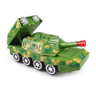 Trẻ em cậu bé xe tăng điện đồ chơi bọc thép biến thế ánh sáng đa năng mô hình ô tô robot