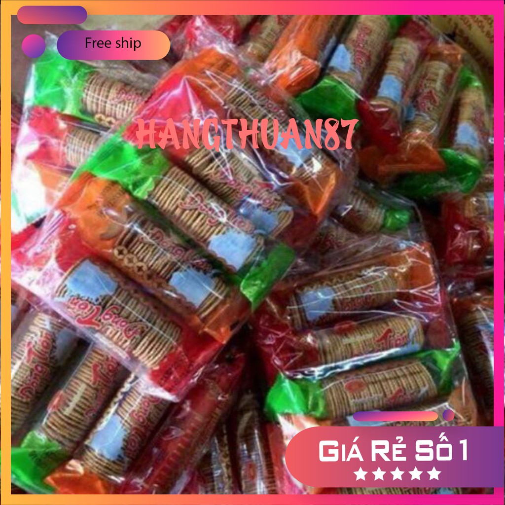 Freeship 50k Sỉ 1 Thùng 120 Gói Bánh Đồng Tiền