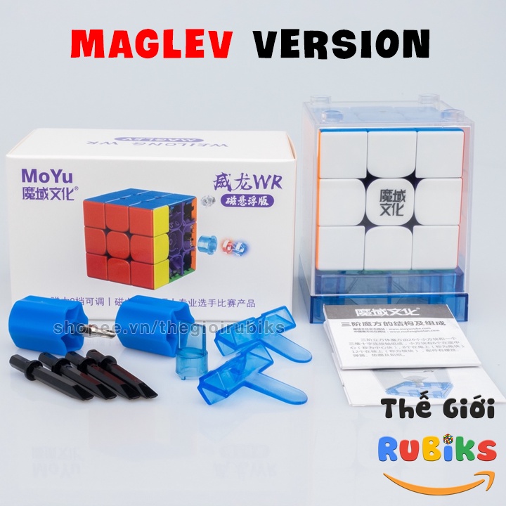 Rubik 3x3 MoYu Weilong WRM 2021 Maglev , Lite &amp; Standard 3x3x3 Cao Cấp Có Sẵn Nam Châm + MoYu Lube, S1 Lube