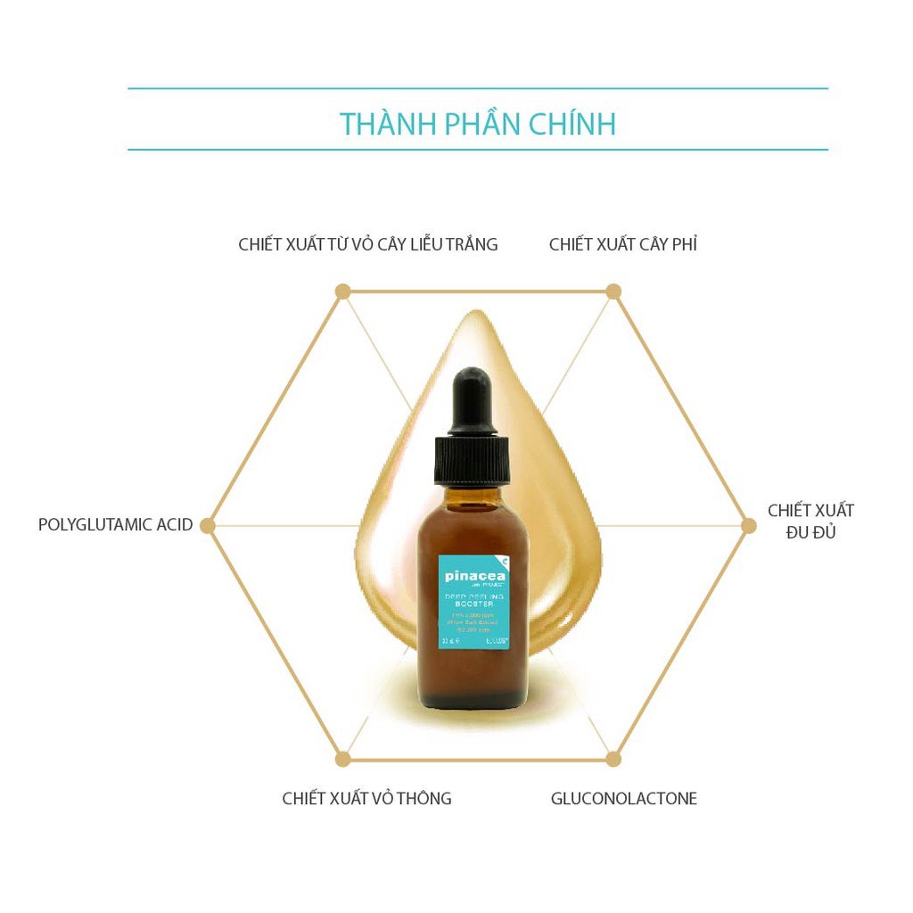 Tẩy Tế Bào Chết Piancea Da Thường Da Dầu Mụn Không Đau Rát Deep Peeling Booster 30ml - Kobe Young