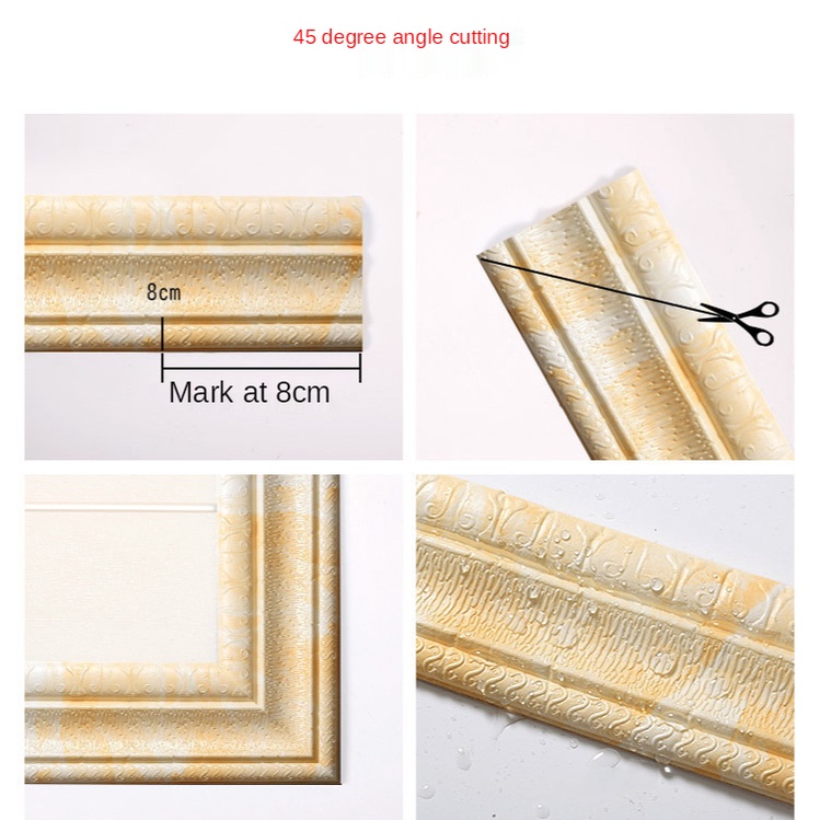 Miếng Dán Viền Tường Họa Tiết 3d Trang Trí Nhà Cửa Diy