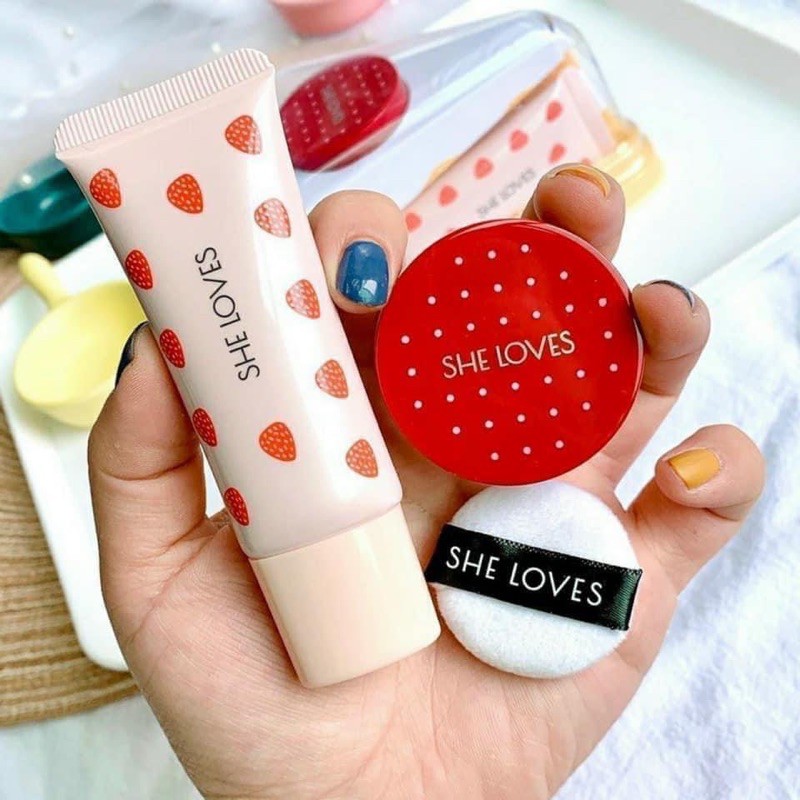 SET KEM NỀN + PHẤN PHỦ BÁNH KEM SHE LOVES | BigBuy360 - bigbuy360.vn