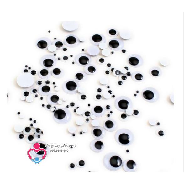MẮT THÚ có sẵn keo - Mắt giả gắn thú nhồi bông, làm đồ handmade nhiều kích cỡ