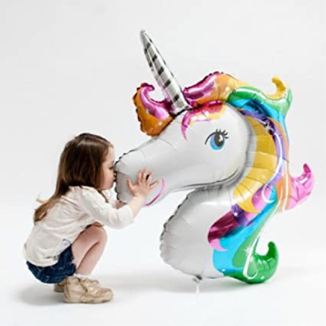 BÓNG NHÔM HÌNH NGỰA UNICORN ( cỡ lớn 80cm)