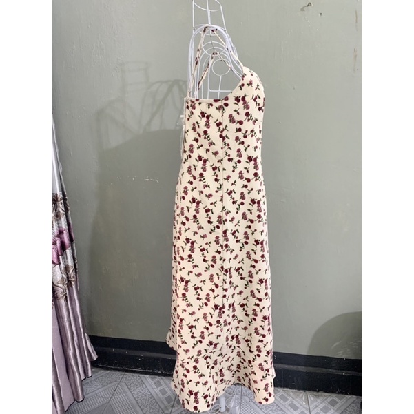 Đầm 2 dây hoa nhí/ yếm/ nhung thu đông